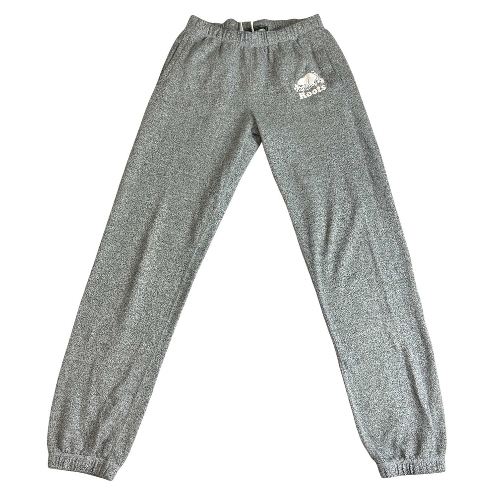 Roots Salt & Pepper Sweatpants Gray Heathered Logo Joggers XS